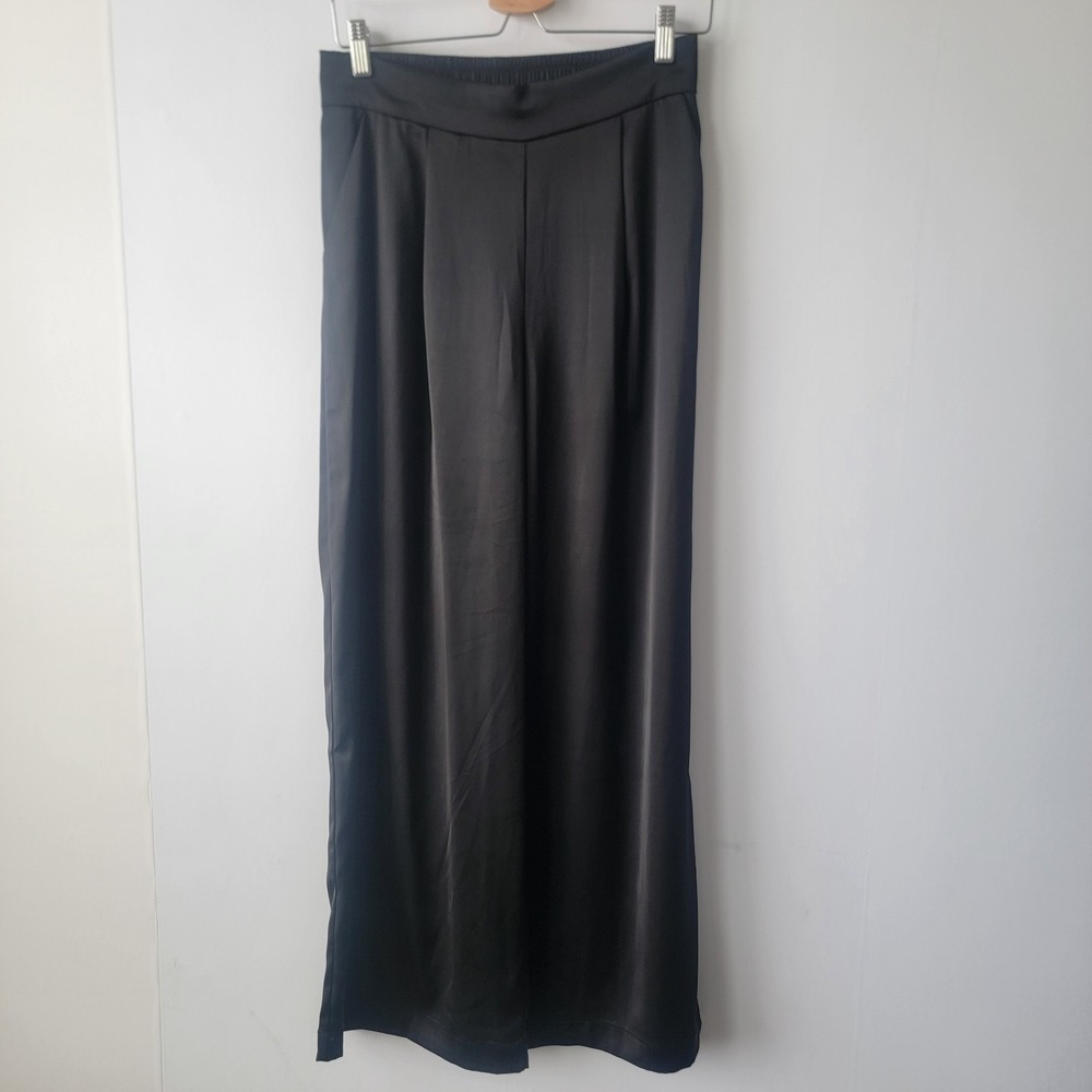 house of harlow 1960 women's pleated pants size S wide leg Satin High Waist